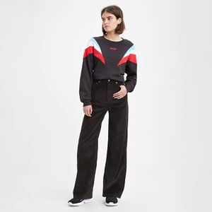 NWT Levi's Ribcage Wide Leg Cords in Meteorite 25